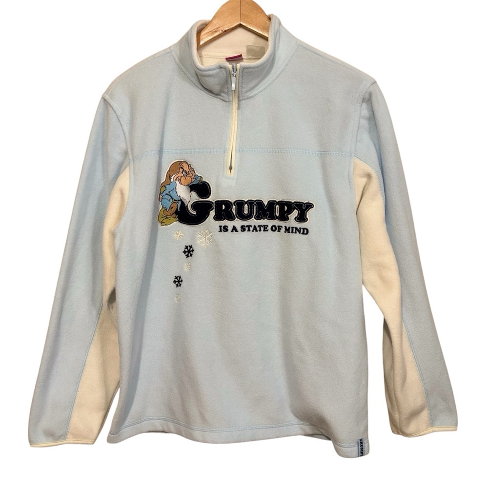 Disney Fleece Pullover Sweatshirt Size Large 12/14 Snow White Grumpy Character - Picture 1 of 7